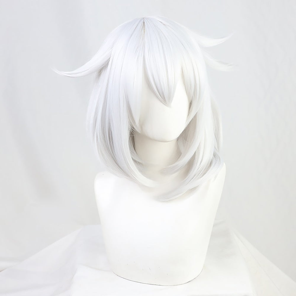 Genshin Impact Paimon White Cosplay Wig