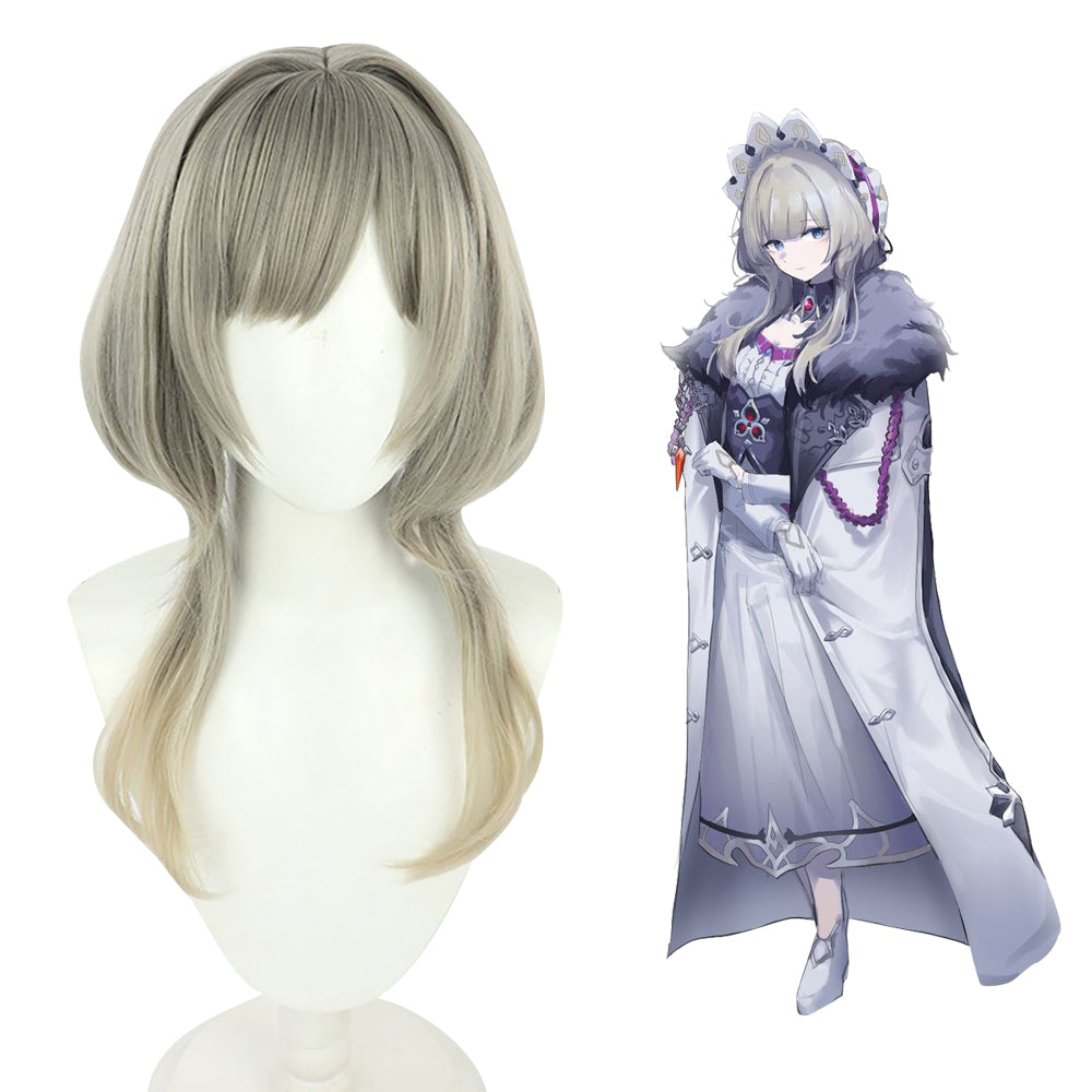 Genshin Impact Sandrone Marionette the Seventh of the Eleven Fatui Harbingers Silver Cosplay Wig