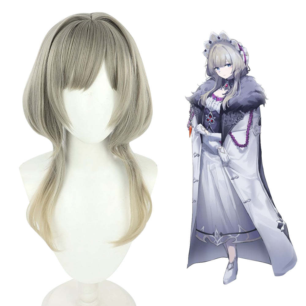 Genshin Impact Sandrone Marionette the Seventh of the Eleven Fatui Harbingers Silver Cosplay Wig