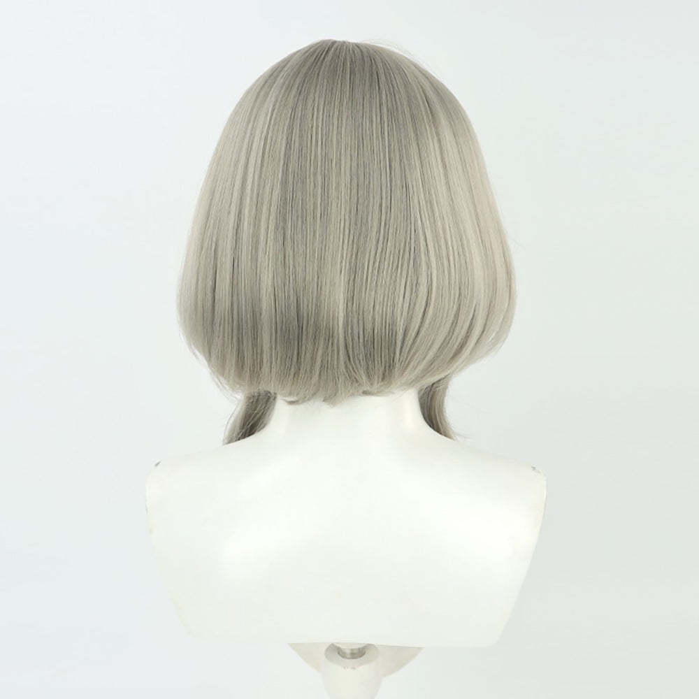 Genshin Impact Sandrone Marionette the Seventh of the Eleven Fatui Harbingers Silver Cosplay Wig