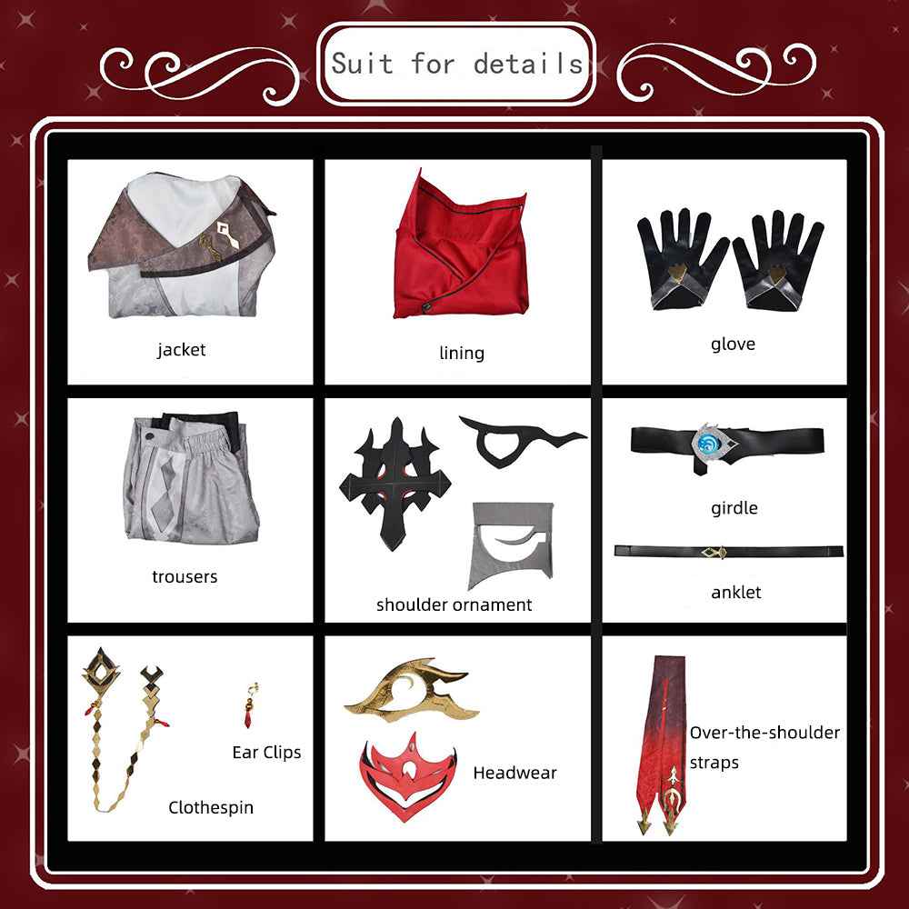 Genshin Impact Tartaglia Cosplay Costume
