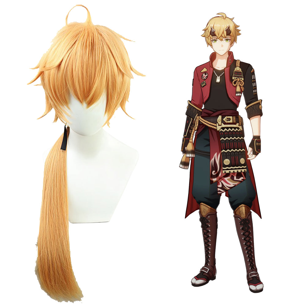 Genshin Impact Thoma Golden Cosplay Wig