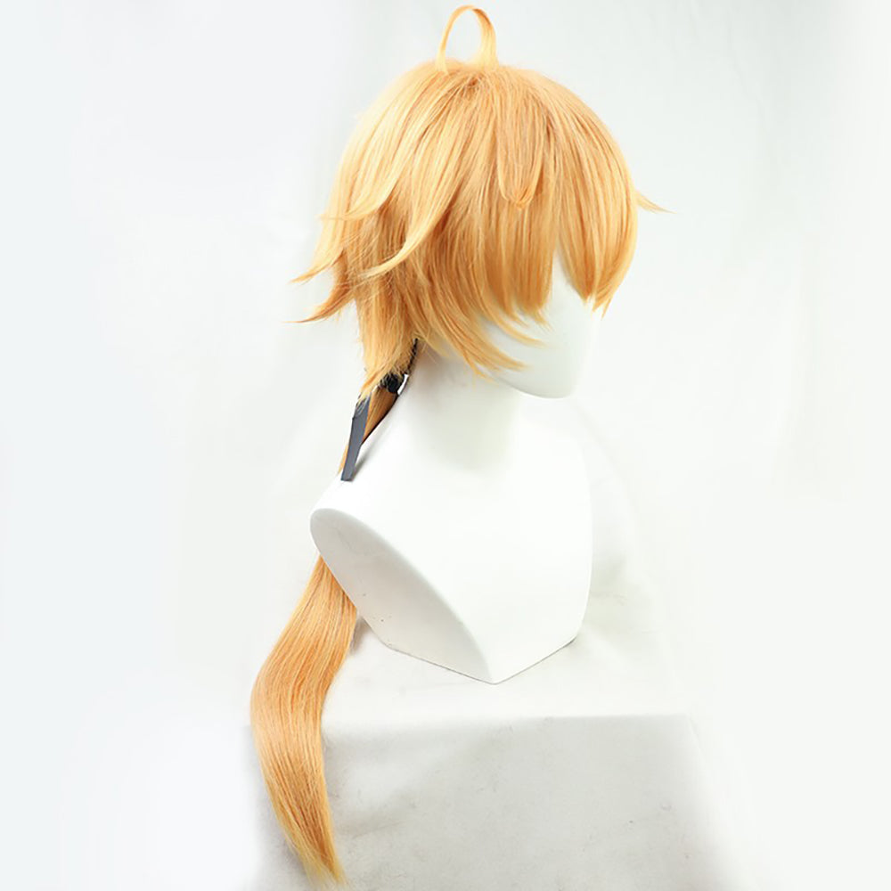 Genshin Impact Thoma Golden Cosplay Wig