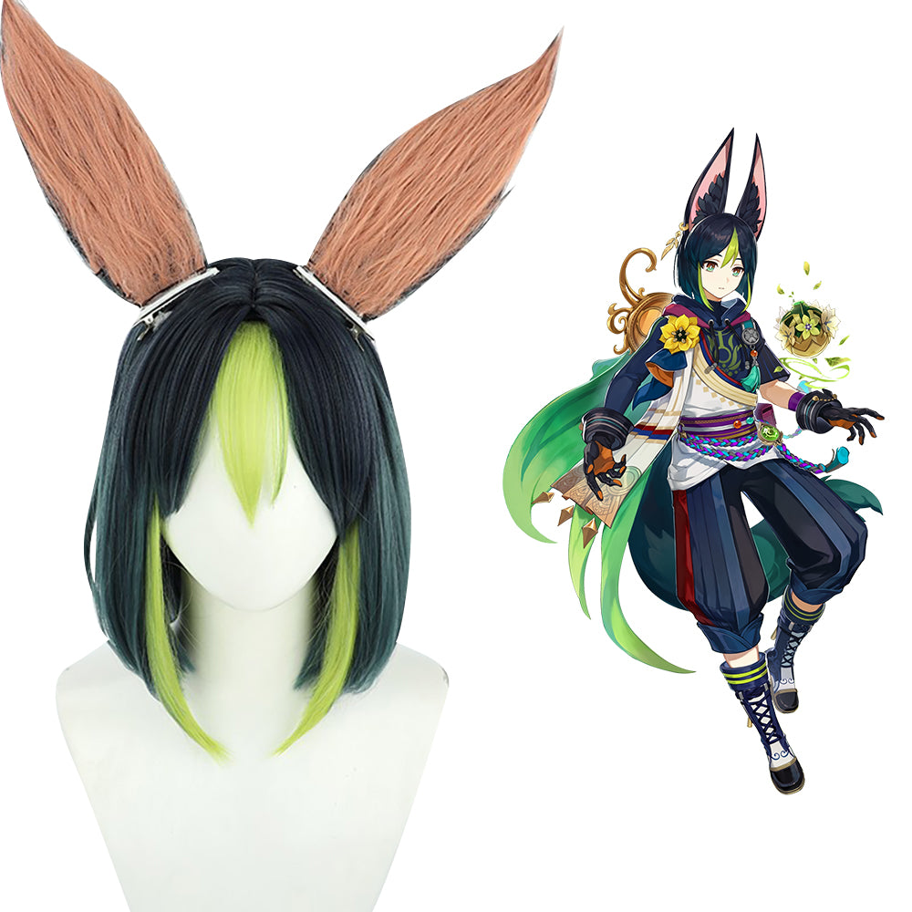 Genshin Impact Tighnari Green Cosplay Wig