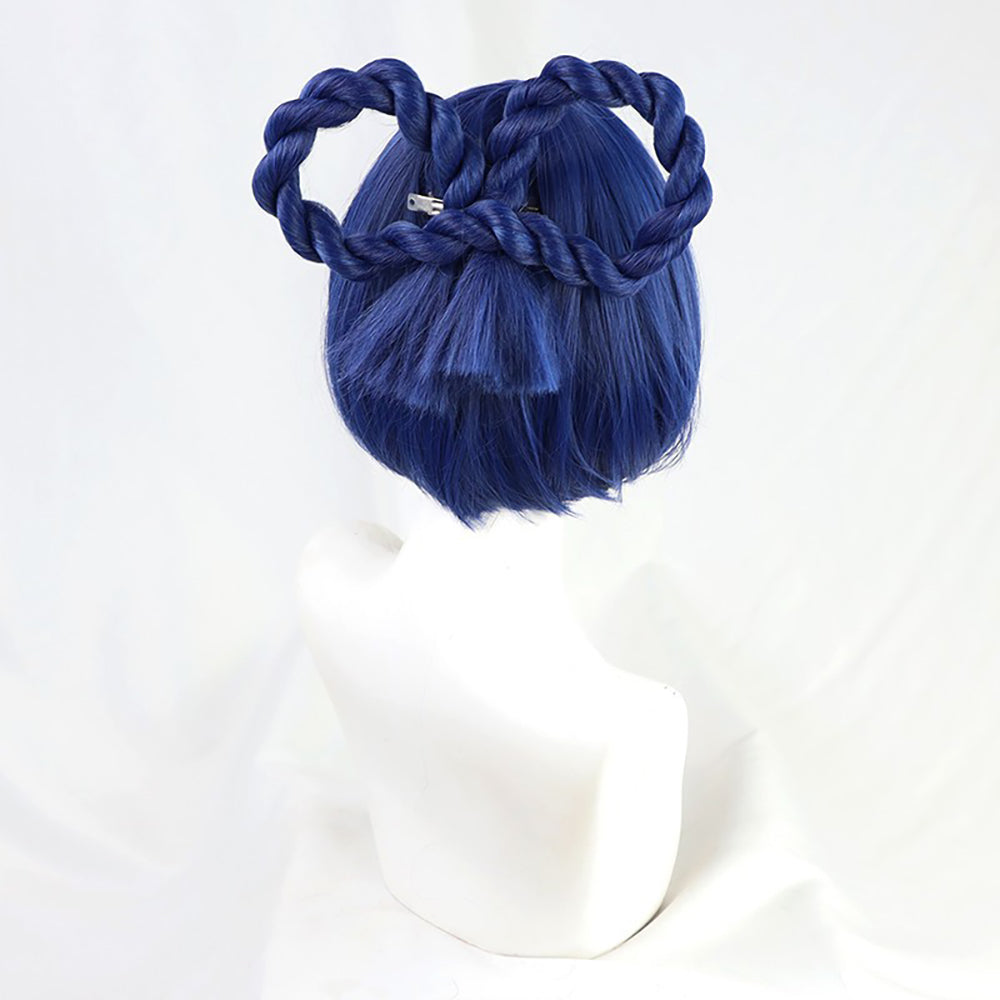 Genshin Impact Xiangling Blue Cosplay Wig