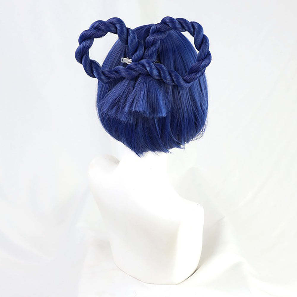 Genshin Impact Xiangling Blue Cosplay Wig