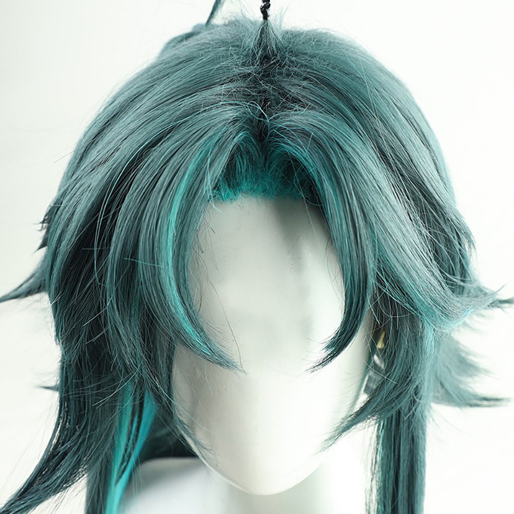 Genshin Impact Xiao Green Long Hair Cosplay Wig