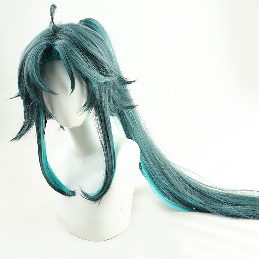 Genshin Impact Xiao Green Long Hair Cosplay Wig