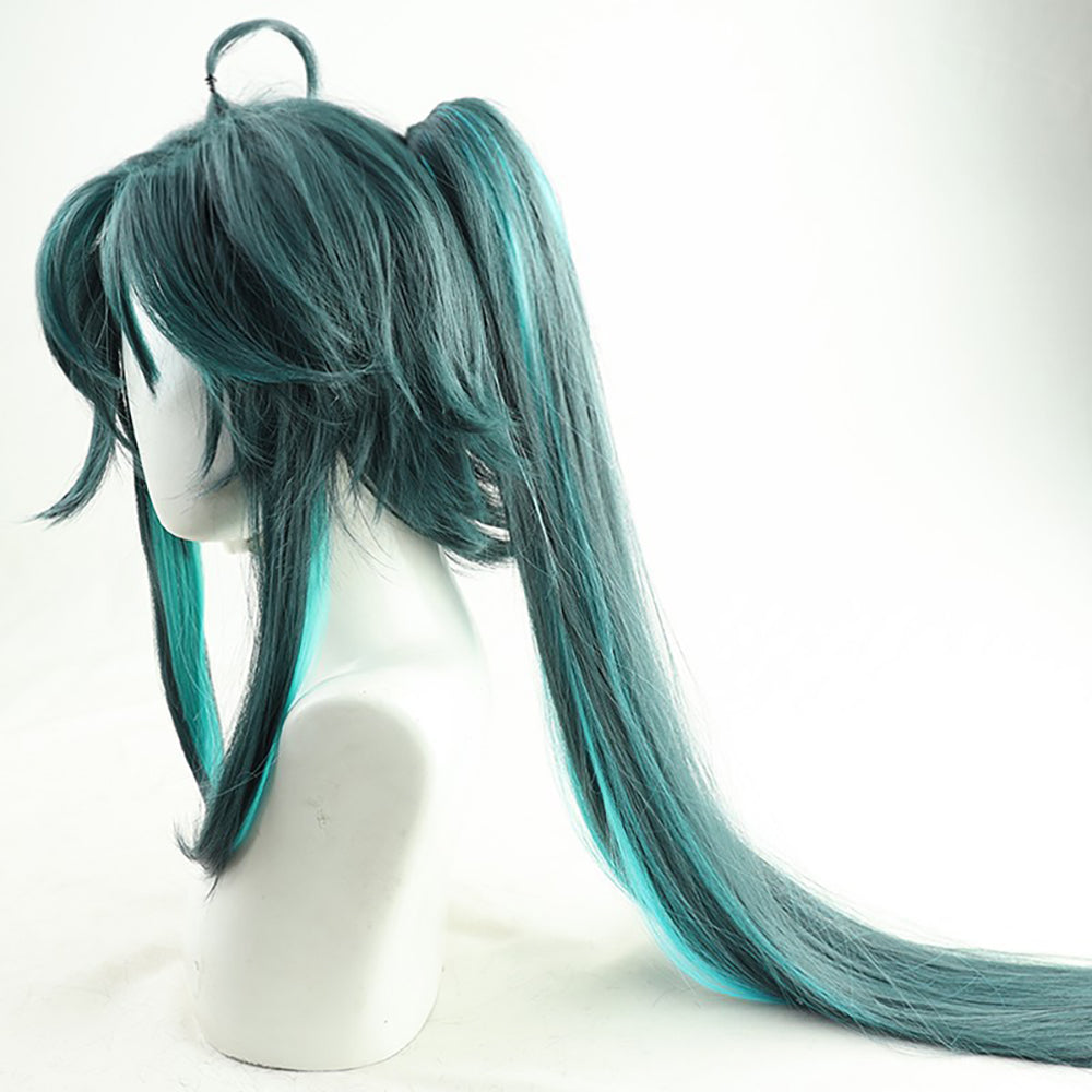 Genshin Impact Xiao Green Long Hair Cosplay Wig