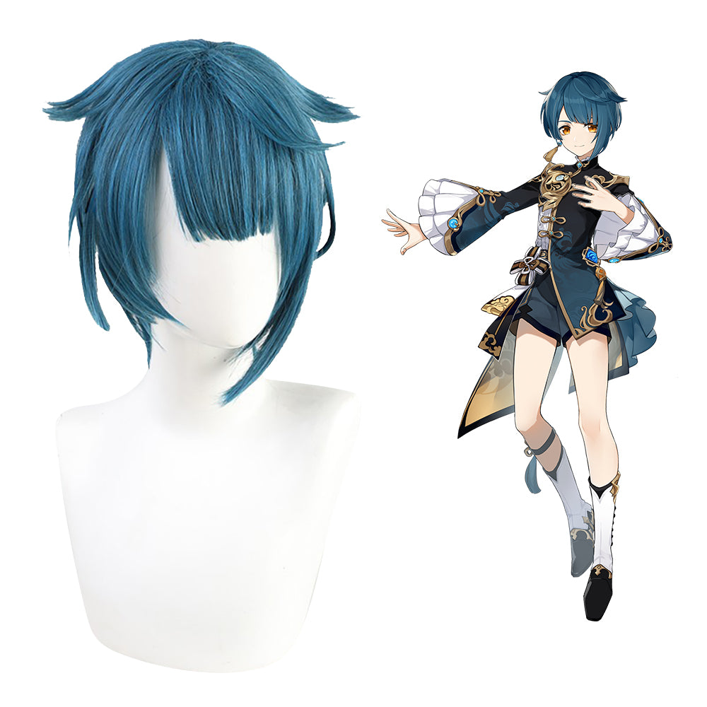 Genshin Impact Xingqiu Blue Cosplay Wig