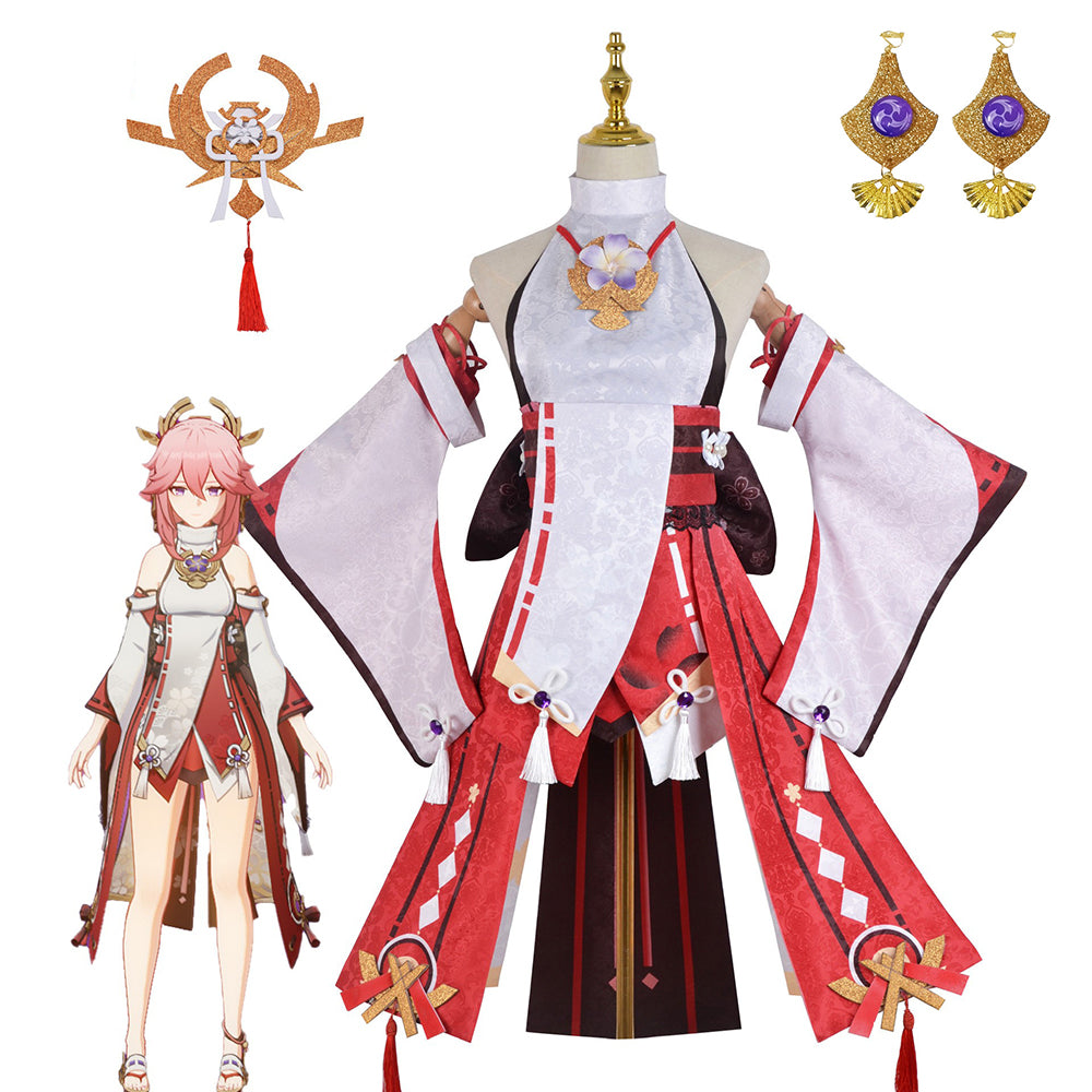 Genshin Impact Yae Miko Cosplay Costume-Cosplay Instrumentality Project