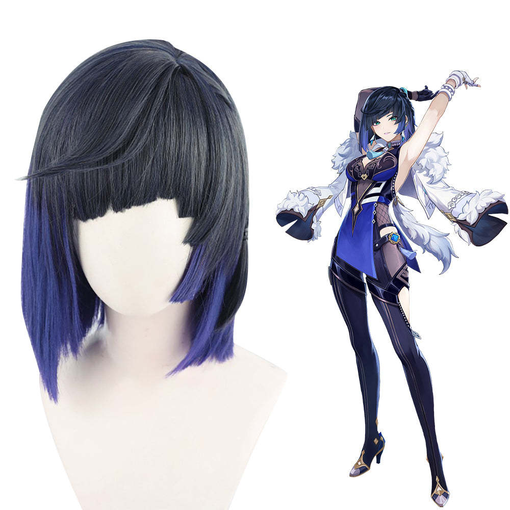 Genshin Impact Yelan Blue Cosplay Wig