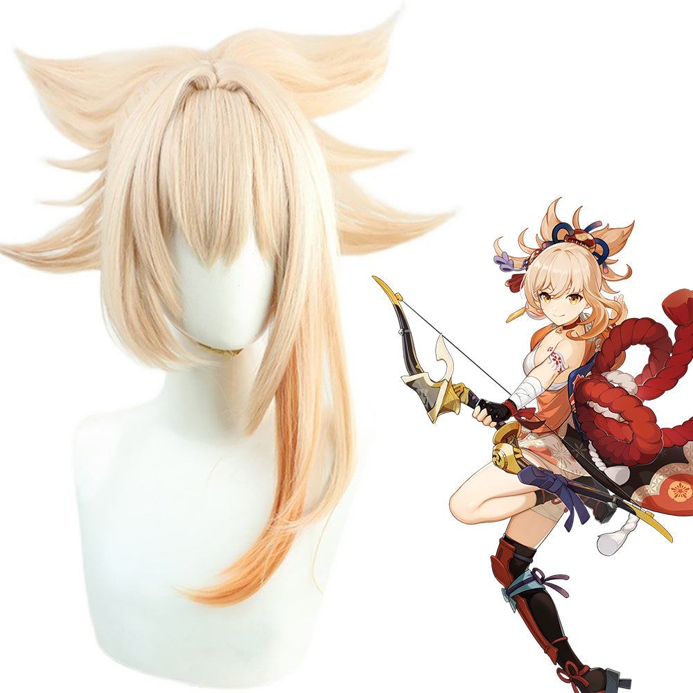 Genshin Impact Yoimiya Golden Cosplay Wig-Cosplay Instrumentality Project