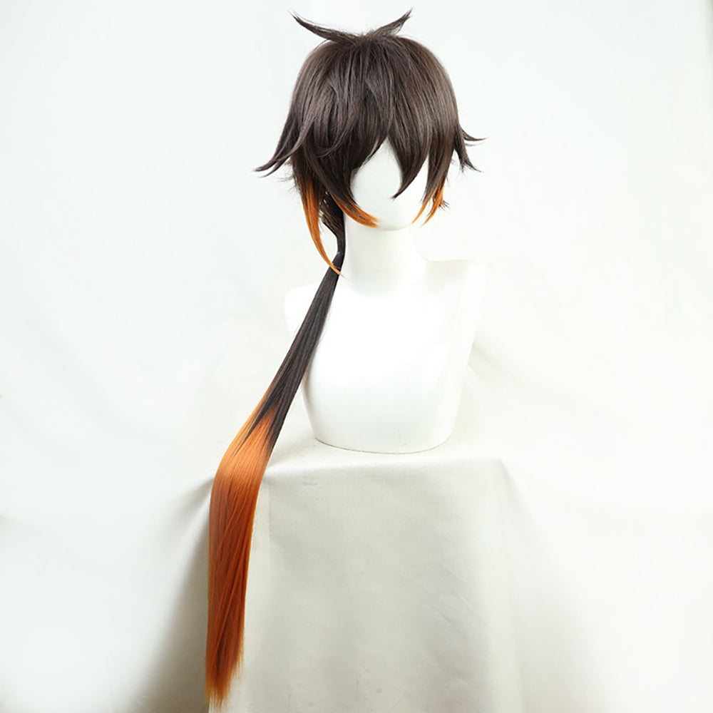 Genshin Impact Zhongli Brown Cosplay Wig-Cosplay Instrumentality Project