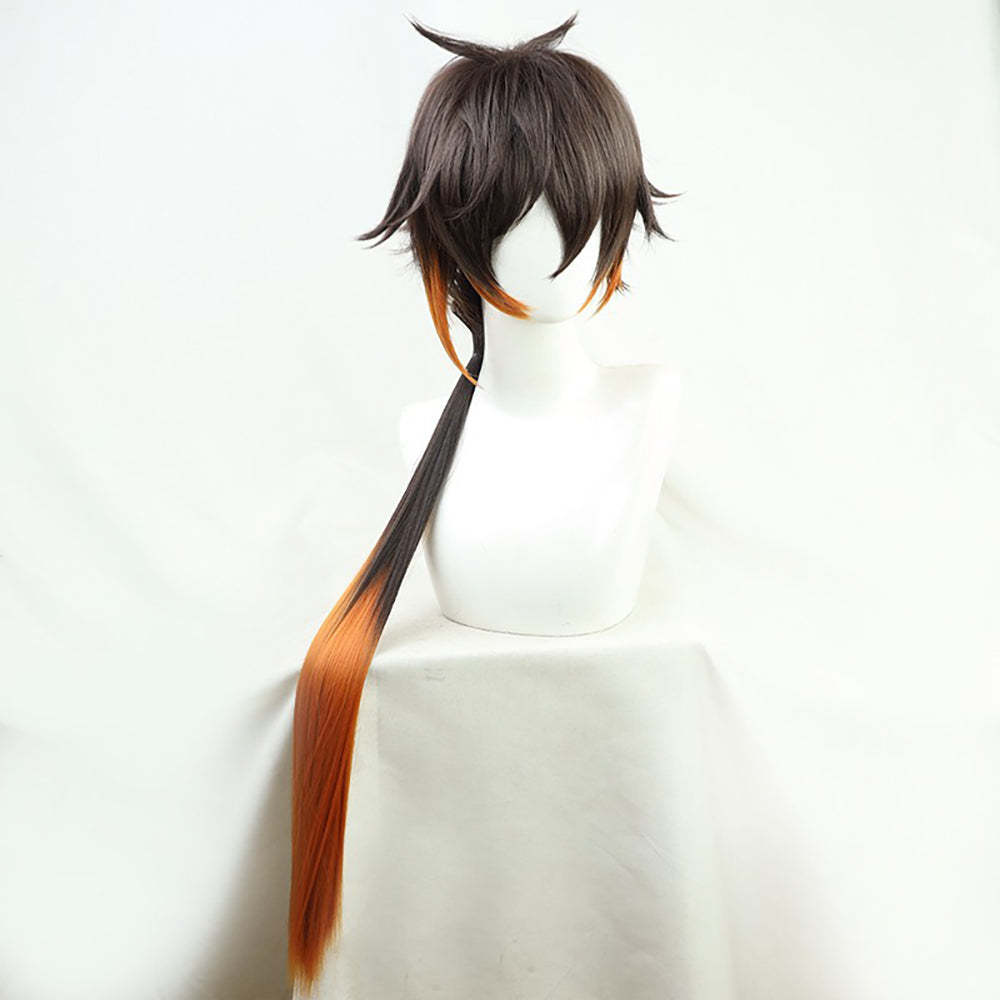 Genshin Impact Zhongli Brown Cosplay Wig-Cosplay Instrumentality Project