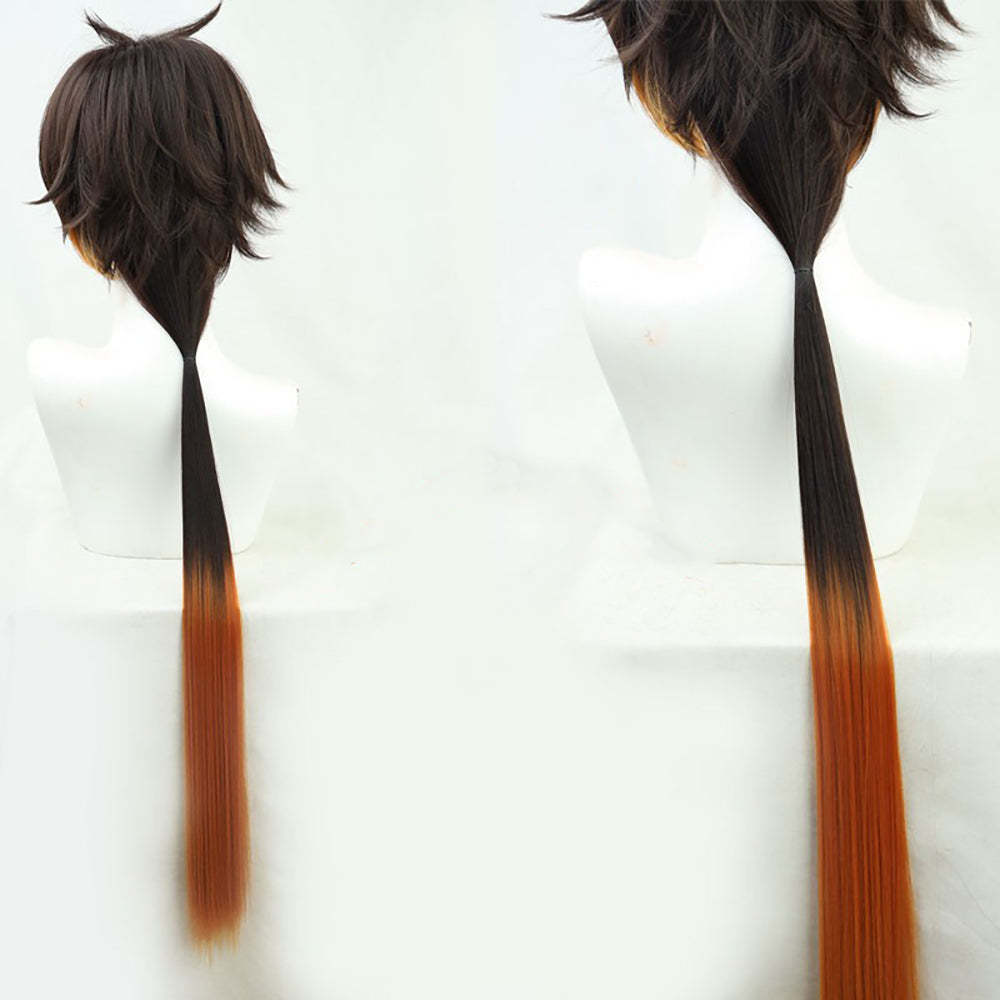 Genshin Impact Zhongli Brown Cosplay Wig-Cosplay Instrumentality Project