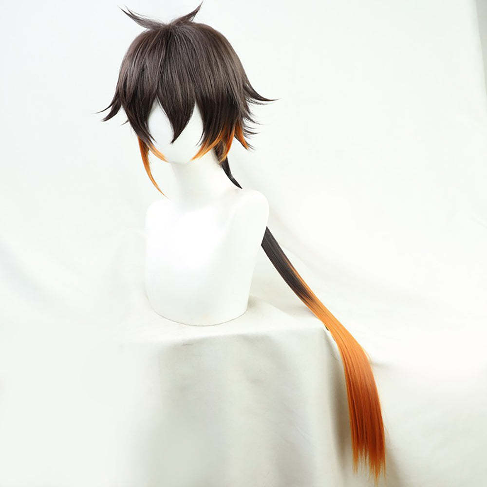 Genshin Impact Zhongli Brown Cosplay Wig-Cosplay Instrumentality Project