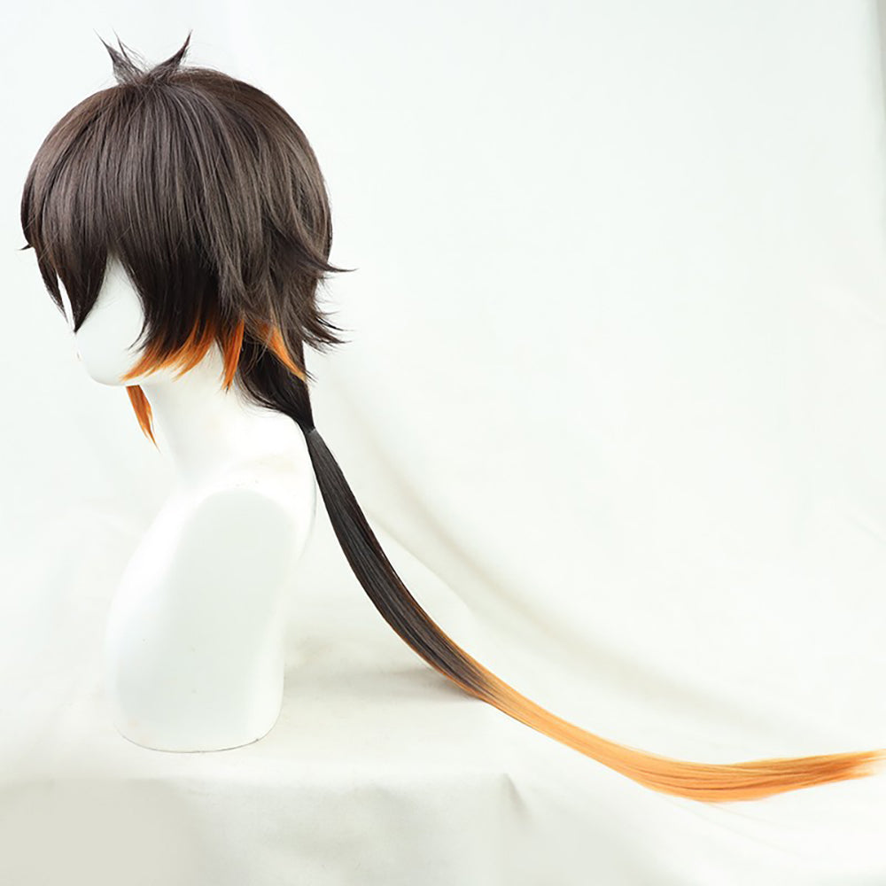 Genshin Impact Zhongli Brown Cosplay Wig-Cosplay Instrumentality Project