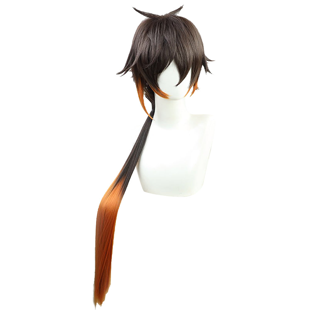 Genshin Impact Zhongli Brown Cosplay Wig-Cosplay Instrumentality Project