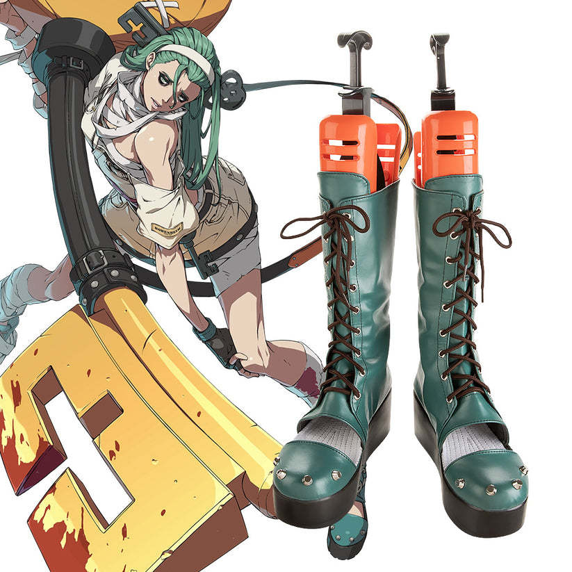 Guilty Gear Strive A.B.A Green Shoes Cosplay Boots