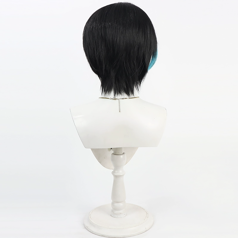 Guilty Gear Strive: Dual Rulers Unika Black Blue Cosplay Wig