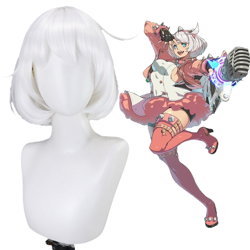 Guilty Gear Strive Elphelt Valentine White Cosplay Wig