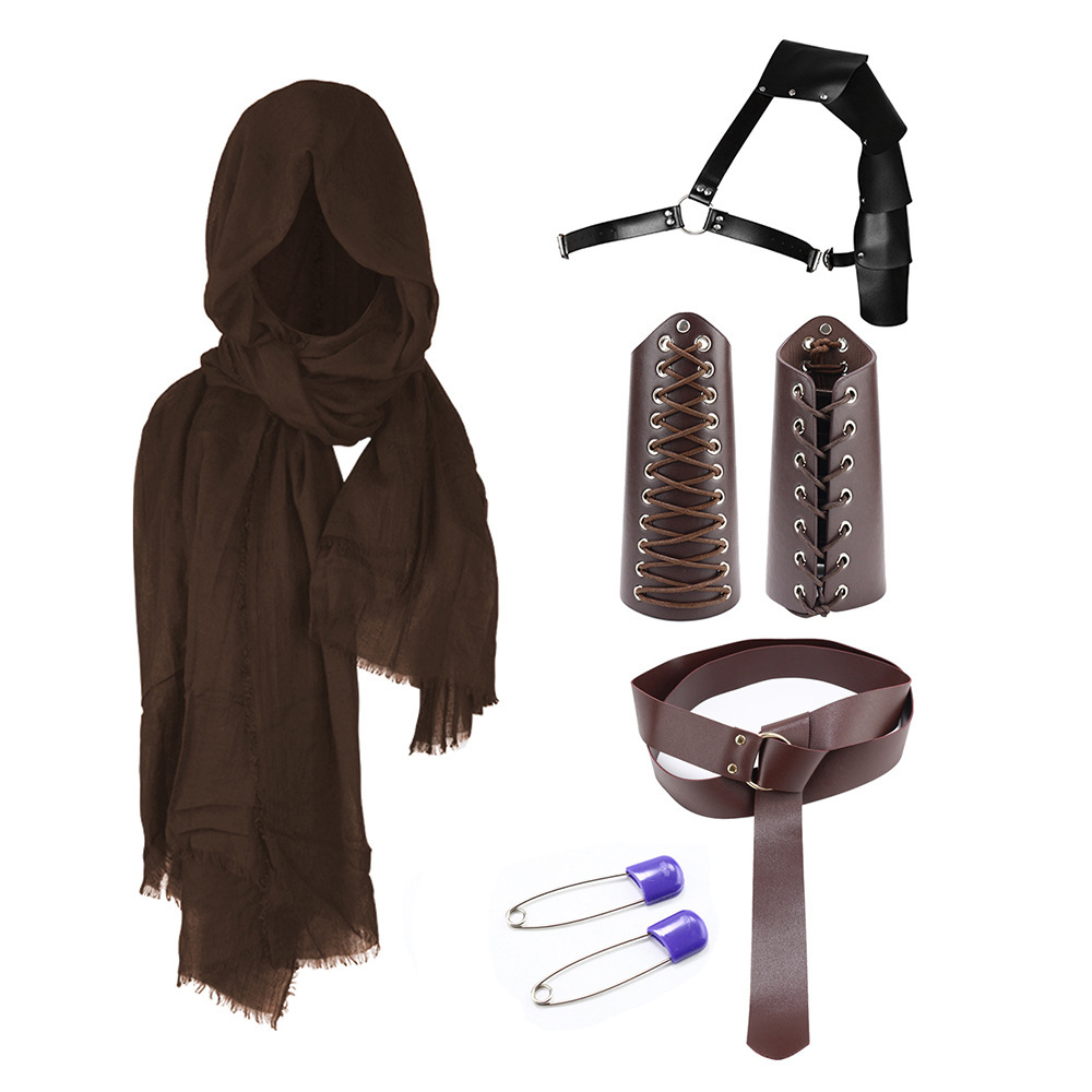 Halloween Carnival Accessories Set Medieval Knight Belt Wrist Guard Shoulder Guard Scabbard Viking cosplay props-Cosplay Instrumentality Project