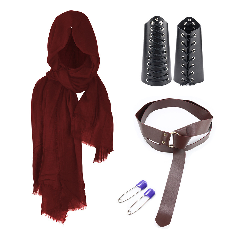 Halloween Carnival Accessories Set Medieval Knight Belt Wrist Guard Shoulder Guard Scabbard Viking cosplay props-Cosplay Instrumentality Project