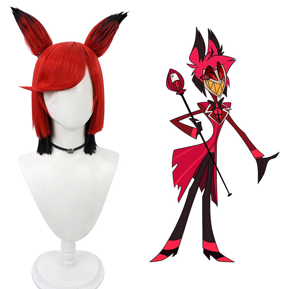 Hazbin Hotel Alastor Red Cosplay Wig-Cosplay Instrumentality Project