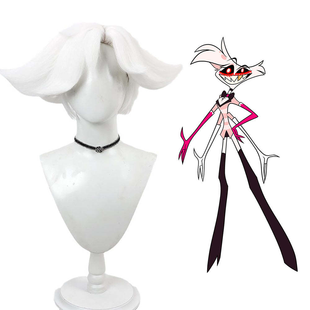 Hazbin Hotel Angel Dust White Cosplay Wig-Cosplay Instrumentality Project