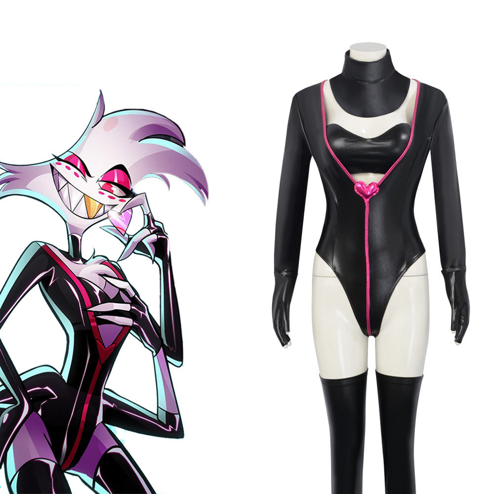 Hazbin Hotel Helluva Boss Angel Dust  Masquerade Cosplay Costume