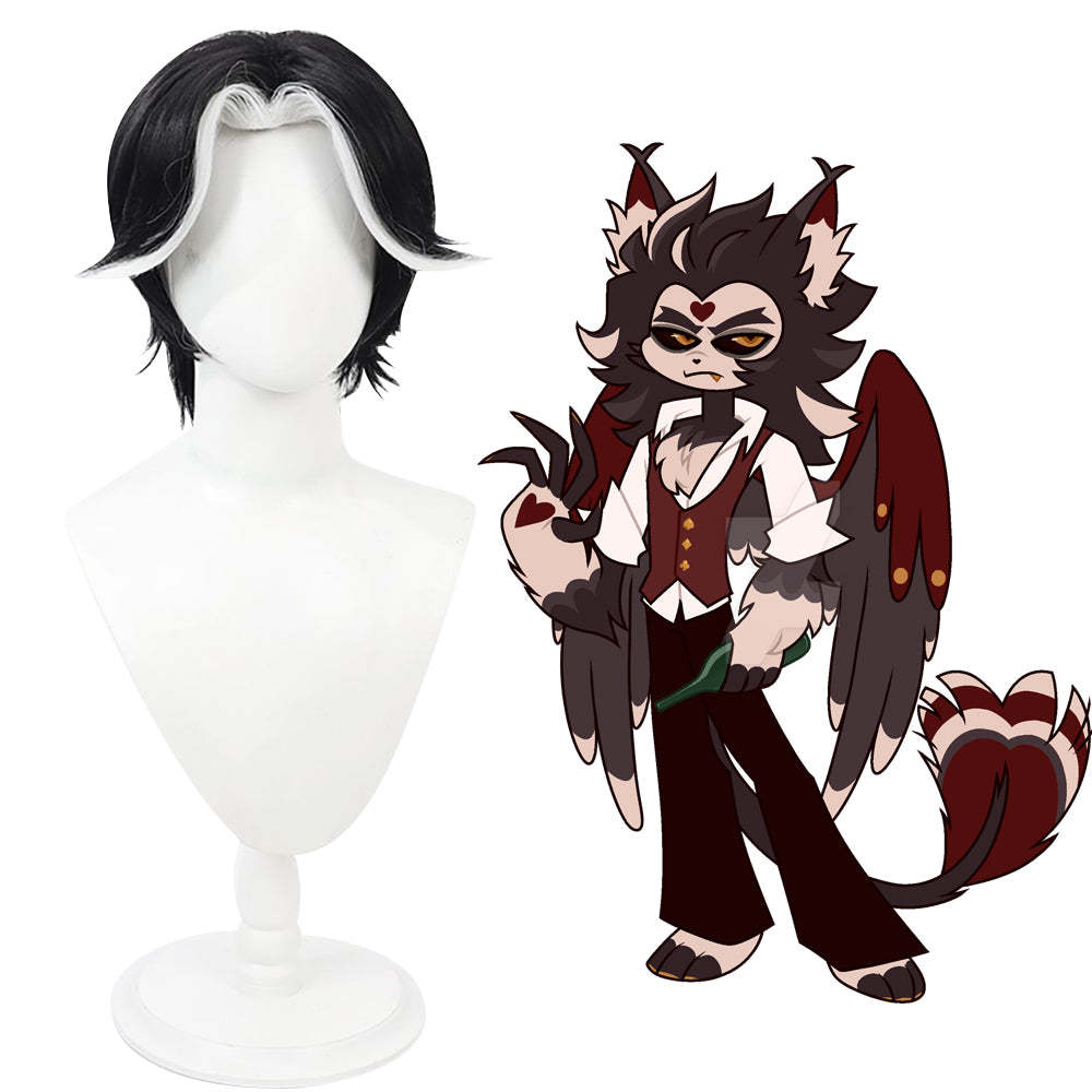 Hazbin Hotel Husk Black Cosplay Wig