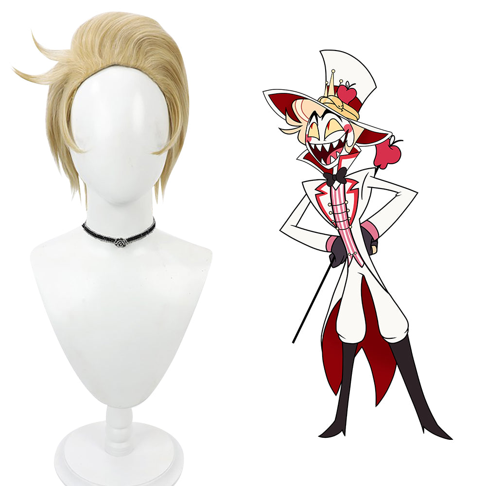 Hazbin Hotel Lucifer Morningstar Blonde Cosplay Wig-Cosplay Instrumentality Project