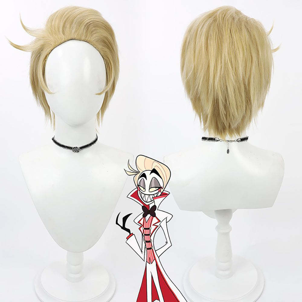 Hazbin Hotel Lucifer Morningstar Blonde Cosplay Wig-Cosplay Instrumentality Project