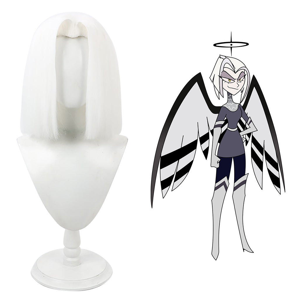 Hazbin Hotel Lute White Cosplay Wig