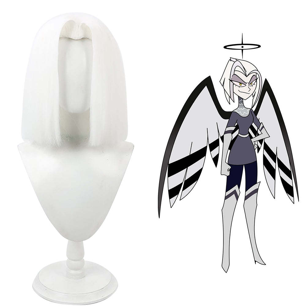 Hazbin Hotel Lute White Cosplay Wig