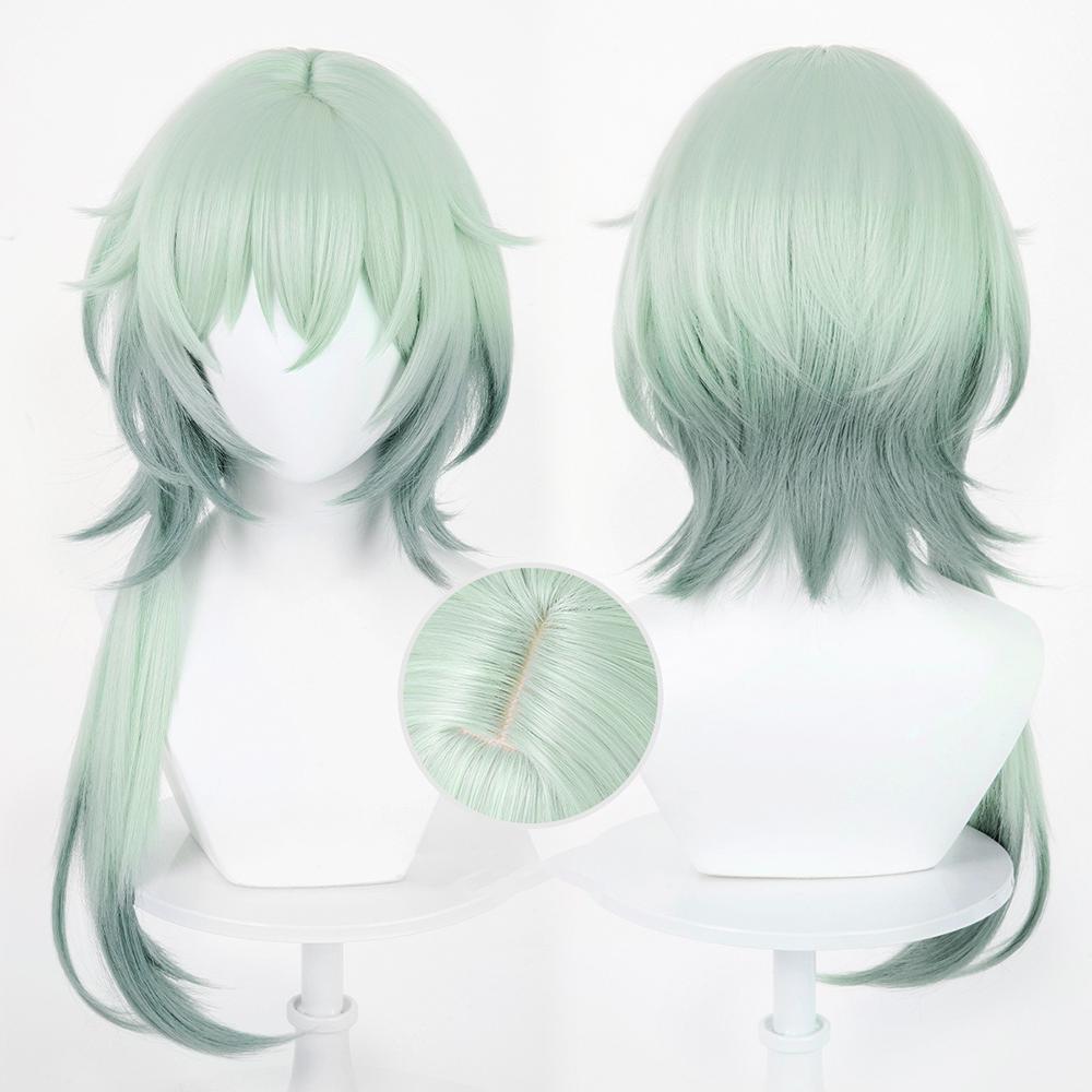 Honkai: Star Rail Anaxa Green Cosplay Wig