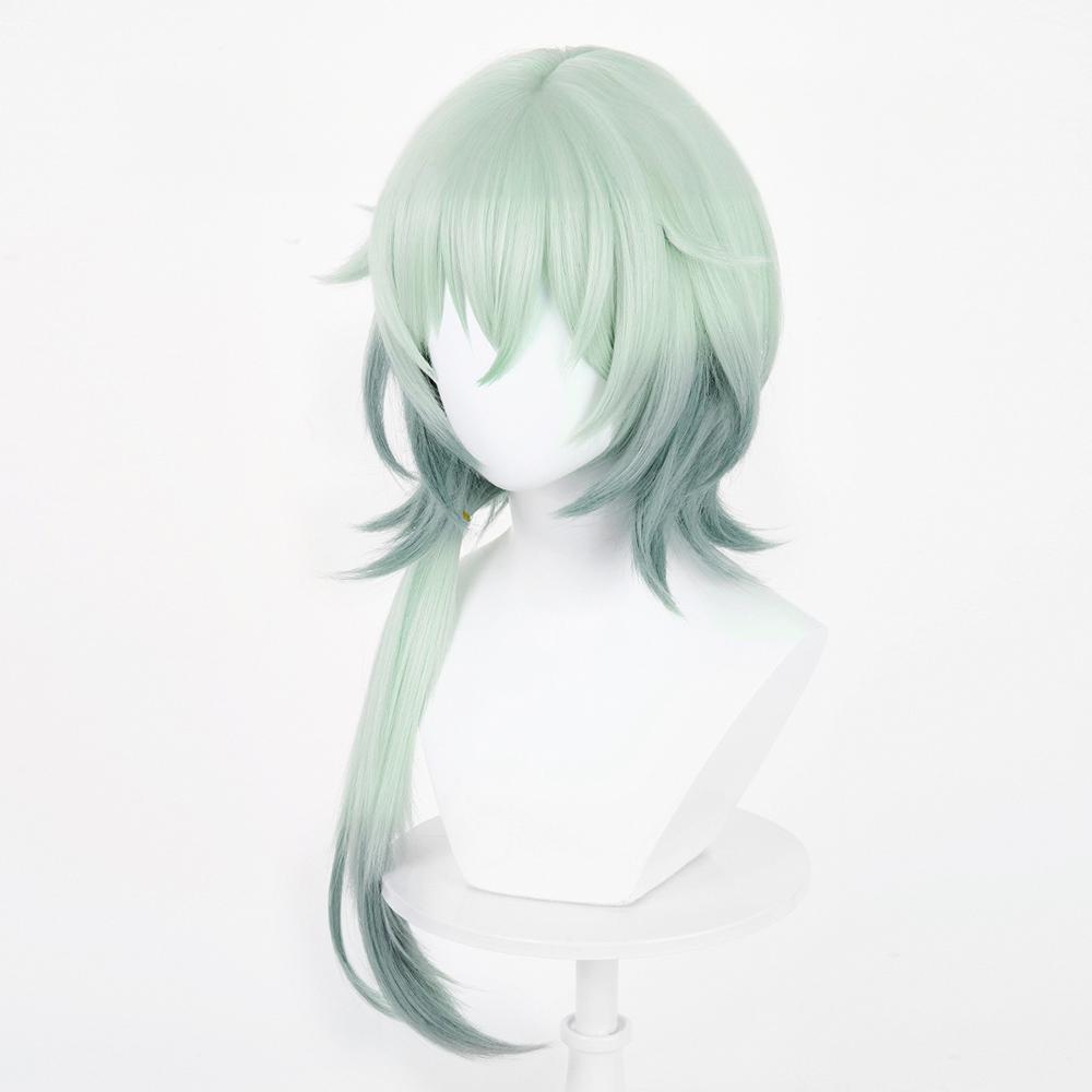 Honkai: Star Rail Anaxa Green Cosplay Wig