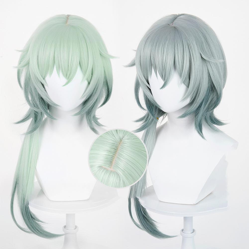 Honkai: Star Rail Anaxa Green Cosplay Wig
