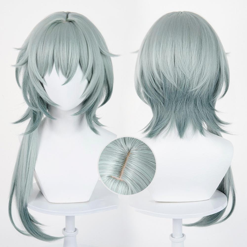 Honkai: Star Rail Anaxa Green Cosplay Wig