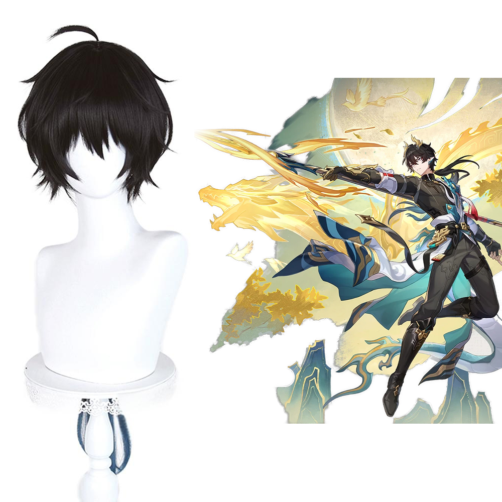 Honkai: Star Rail Dan Heng Permansor Terrae Black Cosplay Wig
