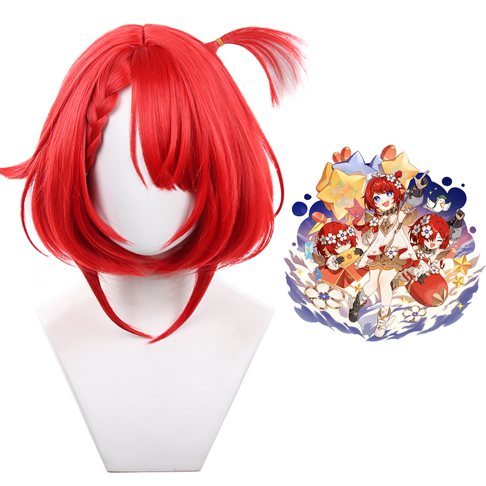 Honkai: Star Rail HSR Tribbie Red Cosplay Wig
