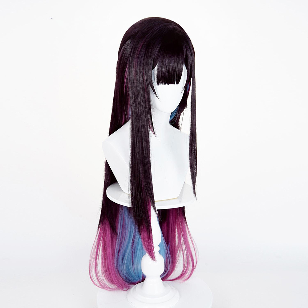 Honkai: Star Rail Hysilens Black Pink Cosplay Wig