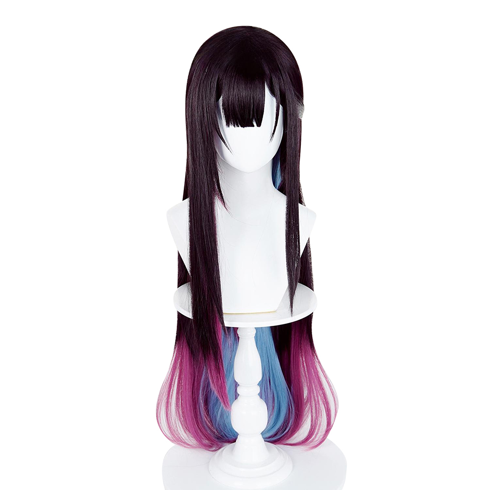 Honkai: Star Rail Hysilens Black Pink Cosplay Wig