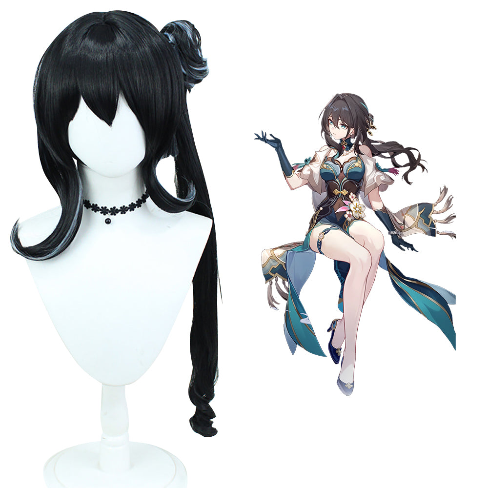 Honkai: Star Rail Ruan Mei Black Cosplay Wig
