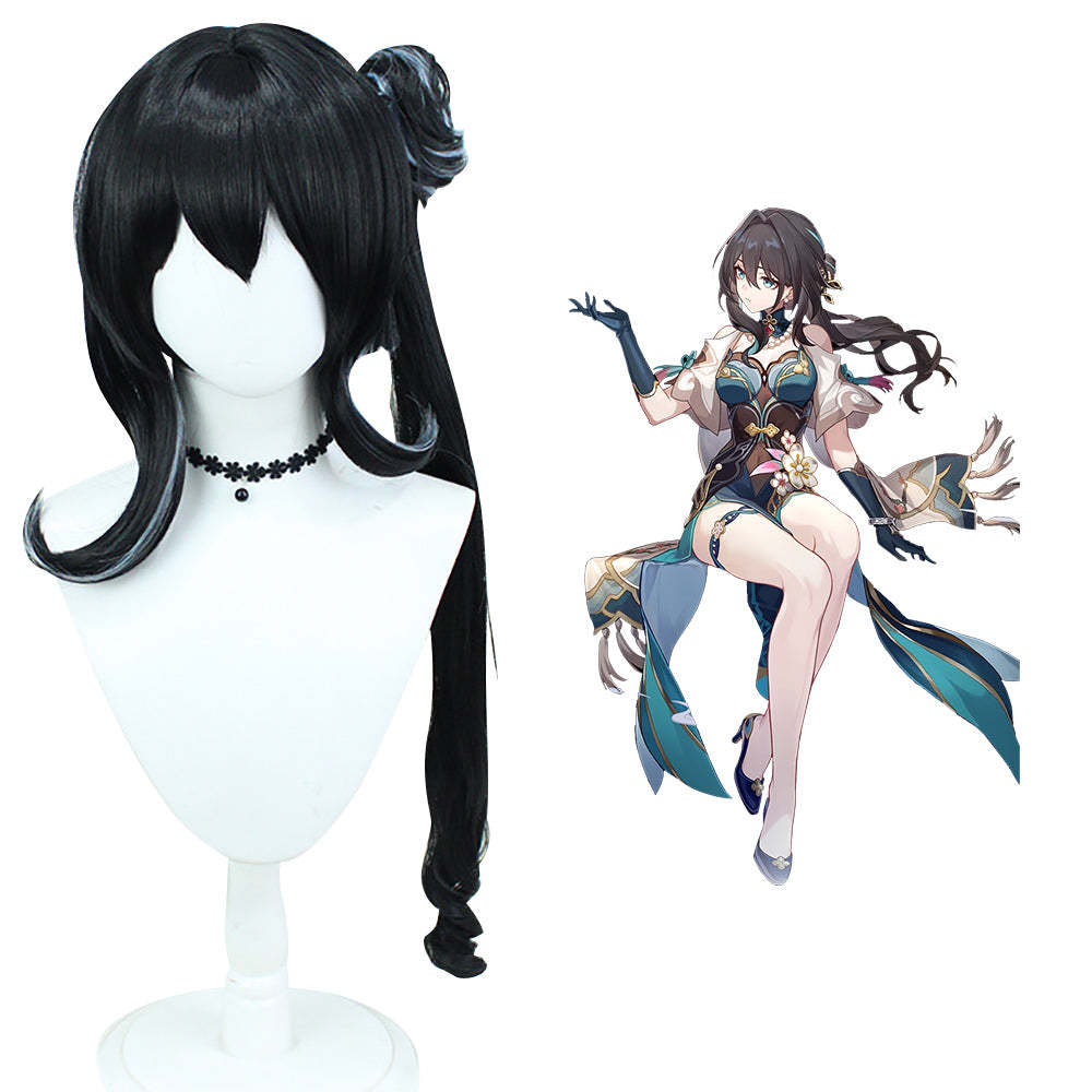 Honkai: Star Rail Ruan Mei Black Cosplay Wig