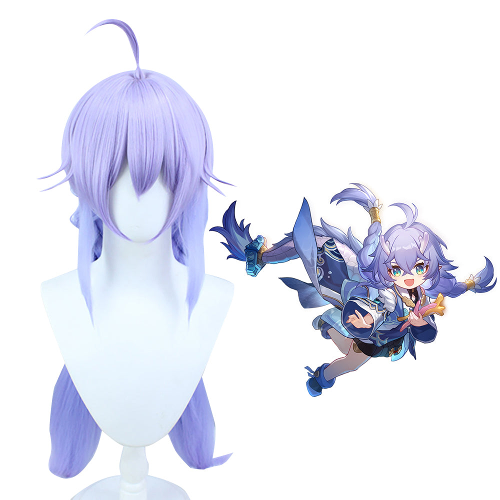 Honkai: Star Rail Bailu Purple Cosplay Wig