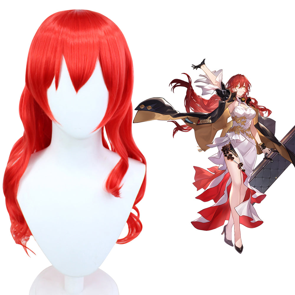 Honkai: Star Rail Himeko Red Cosplay Wig