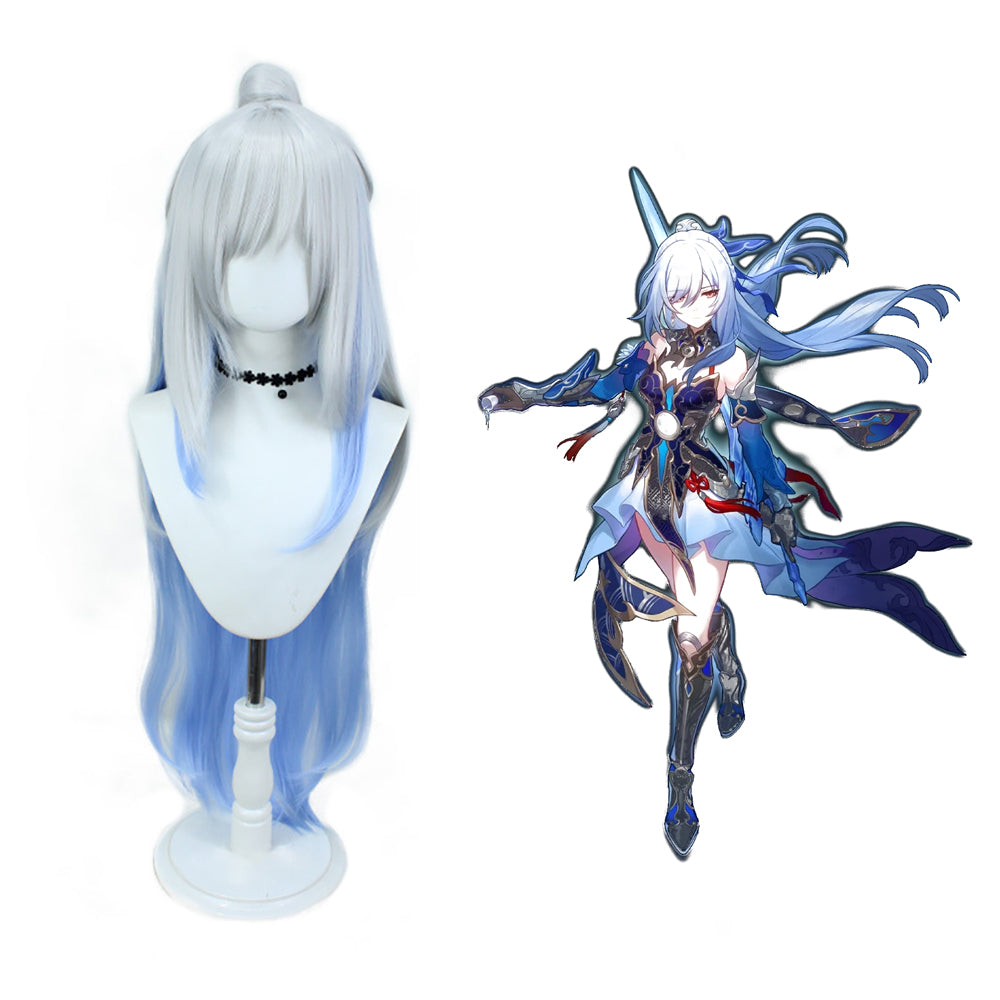 Honkai: Star Rail Jingliu Silver Cosplay Wig-Cosplay Instrumentality Project