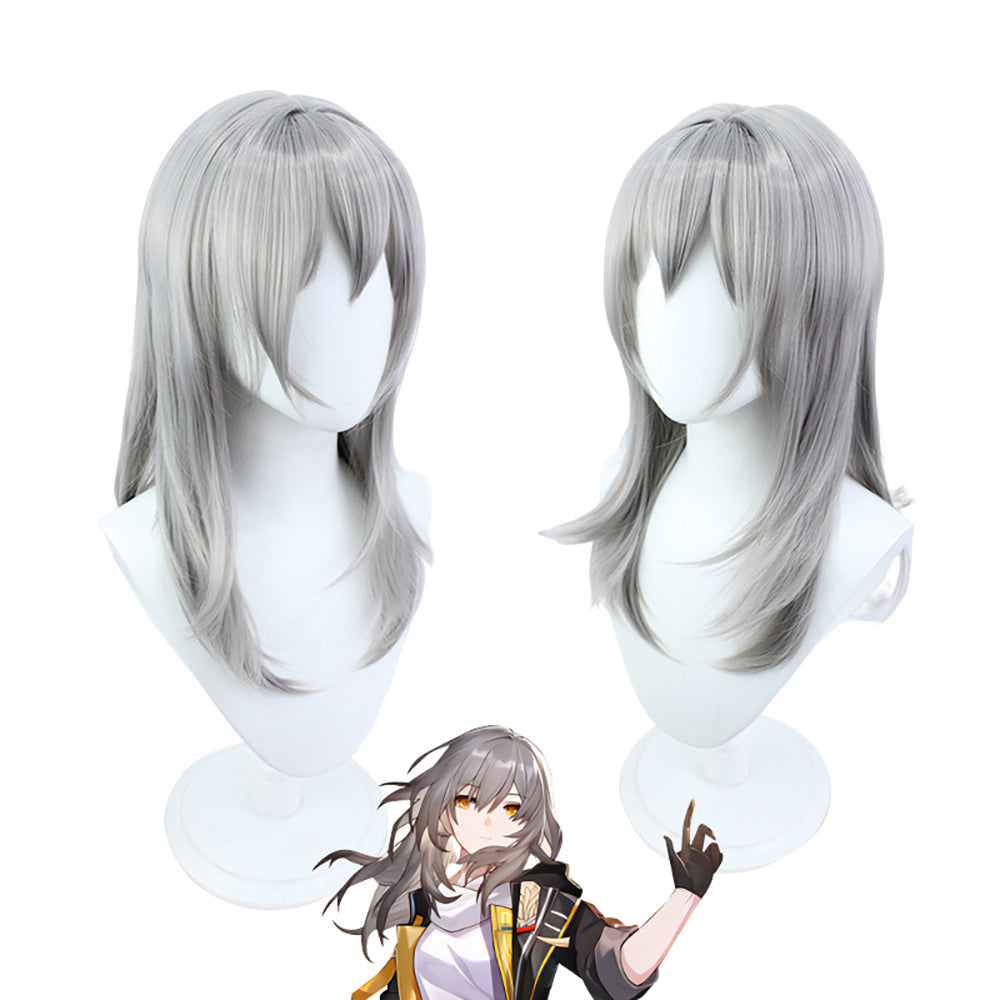 Honkai: Star Rail The Female Trailblazer Stelle Silver Cosplay Wig